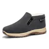 Sapatos Masculinos 2026 Inverno Novo Estilo Transfronteiriço, Botas Casuais de Algodão com Forro de Lã e Espessadas, Slip-On, Antiderrapante, Confortáveis Sapatos de Pai, Sapatos de Algodão