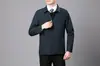 Transfronteiriço2026 Primavera e Outono Novo Cardigã Masculino Cor Sólida Jaqueta Corte Solto Business Casual Espesso Gola Alta
