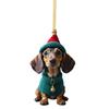 Pendente de Interior de Carro Dachshund de Novo Produto Transfronteiriço Decoração de Árvore de Natal Pingente Decoração de Casa de Férias