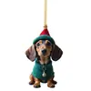 Adornos Colgantes para el Interior del Coche de Perro Salchicha de Nuevo Producto Transfronterizo Decoraciones para Árbol de Navidad Decoraciones para el Hogar en Vacaciones