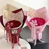 Papel de regalo de boda con lámina dorada, papel impermeable para envolver ramos, suministros florales románticos y festivos, al por mayor