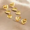 Accesorios con Forma de Corazón Dorados Brillantes Pendientes Largos Colgantes Joyería de Acero Inoxidable Pendientes Pendientes de Borla Estilo Largo