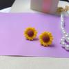Nuevos pendientes de girasol personalizados de moda, pendientes de girasol, pendientes de oreja Joker simples, joyería al por mayor