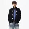 Suéter Masculino de Tricô Trançado Gola Alta Estilo Old Money Tendência Outono Inverno Peso Pesado Zíper Botão Design de Nicho Cardigã Peça Externa