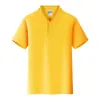 Camisa polo personalizada cuello solapa ropa de trabajo negocios color liso camiseta casual manga corta camisa cultural ropa de grupo logo personalizado