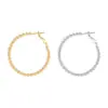 Pendientes Redondos de Perlas de Moda Europea y Americana de Lujo Ligero con Personalidad para Mujer Aros de Plata con Aguja Plateada de Temperamento Retro de Gama Alta Accesorios Exquisitos para Pendientes