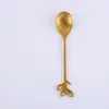 Juego de Tenedor Cuchara de Fruta de Acero Inoxidable Cerámica Hoja Tenedor Cuchara Nórdico Cocina Hogar Tenedor de Fruta Juego de Almacenamiento