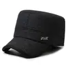 Estilo Novo de Inverno Masculino para Meia-Idade e Idosos com Veludo Adicional Espesso à Prova de Frio Boné de Beisebol Proteção de Orelha ao Ar Livre Chapéu de Bico Quente à Prova de Vento de Algodão