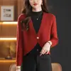 Chal para Cheongsam Cárdigan Pequeño Exterior de Punto Chaqueta Suéter Estilo Top para Madre de Mediana Edad Primavera y Otoño