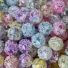 Novas Pedras Strass Coração Pérola de Luxo Diamante Bola Furo Reto Contas DIY Caneta Vestível Corrente de Celular Chaveiro Corrente de Bolsa Acessórios