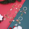 Chaveiro de Natal Transfronteiriço Europeu e Americano Liga de Zinco Pingente de Gota de Óleo Pingente Decorativo para Bolsa de Corrente Acessórios Fofos Joias