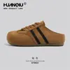 Sandálias Birkenstock Universais de Solado Grosso para Homens, Novo Estilo Primavera 2026, Mocassins Slip-On de Bico Fechado, Mules Retrô para Uso ao Ar Livre