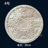 Tallado en Madera Dongyang Estilo Europeo Madera Maciza Adorno Circular de Madera Tallada Panel Hueco de Madera Pieza de Flor de Madera Estilo Chino Estilo Francés Placa Redonda Relieve