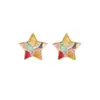 Pendientes de Glaseado de Goteo Color Dopamina Franceses, Pendientes Geométricos Irregulares de Moda y Personalizados, Pendientes de Estilo Fresco de Alta Gama