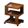 Mesa de cabeceira retrô em madeira maciça estilo vintage, mesa lateral para sofá de sala de estar estilo americano, prateleira de armazenamento, organizador móvel para quarto