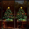 Decorações de Natal 2026 Adesivos para Porta de Vidro Layout de Cena de Restaurante Adesivos de Janela Árvore de Natal Decorações Eletrostáticas para Janela