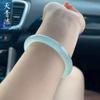 Venta al por mayor especies de hielo alto Hailan Bao Tianqing calcedonia congelada pulsera redonda de 8 mm pulsera de jade azul cielo ágata joyería