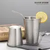 Copo de Água de Camada Única em Aço Inoxidável 304, Copo para Cerveja, Suco e Bebidas Geladas, Copo de Camada Única para Crianças do Jardim de Infância com Logo