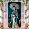 Yiwu Jit Almacén Entrega Chica Esqueleto 2D Cortina de Puerta Tela de Fondo Artículo Caliente Temu Shein Amazon Etsy Amazon