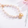 Exquisita y Elegante Pulsera de Cristal de Perlas de Agua Dulce Badu para Mujer Pulsera Simple Personalizada de Estilo Coreano para Mujer