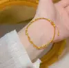 Pulsera de seguridad y alegría con cuentas de salto de disco flash, pulsera de oro macizo 24k de alta calidad, pulsera de oro roto Safety Joy