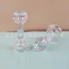 Suporte de Velas de Vidro Embossado Simples Francês Estilo Europeu Alto Suporte de Velas de Aromaterapia Decoração de Casa Enfeites Adereços