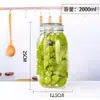Garrafa com Tampa de Pressão de Vidro Pote Selado Pote de Chá Doméstico Garrafa de Vinho Pote de Picles Pote de Picles Pote de Armazenamento de Grãos Diversos