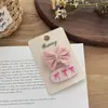 Novos Acessórios de Cabelo Florais com Laço de Renda e Pérolas para Crianças, Presilha BB Bordada em Tecido, Pente de Cabelo para Meninas, Acessório de Cabeça, Presilha Lateral