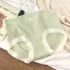 Roupa íntima Feminina Cintura Média Sem Marcas Levanta Bumbum Menina Estudante Algodão Puro Antibacteriano Ins Japonesa Respirável Calcinha