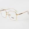 Nuevas gafas de miopía de estilo retro de metal con montura para hombres y mujeres, con el mismo espejo óptico, espejo plano antiluz azul.