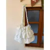 Bolso de hombro nuevo de verano con volantes y pliegues para mujer, bolso cruzado de gran capacidad para el trabajo, bolso tote casual de nicho para el trabajo