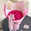 Papel de regalo de boda con lámina dorada, papel impermeable para envolver ramos, suministros florales románticos y festivos, al por mayor