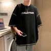 Camiseta Masculina de Manga Curta Moda Verão Marca de Moda 2024 Novo Estilo Top Roupas Gola Redonda Manga Meia Tendência