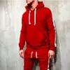 Nuevo Suéter Deportivo Casual Liso de Color Sólido con Capucha para Hombre