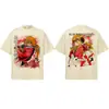 Ropa para Hombre de Anime Estilo Samurai Japonés, Estampado de Moda Urbana Akemiya Kenshin, Impresión Directa Digital, Algodón Peinado, Manga Corta Oversize