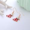 Aretes de Navidad Aretes de botón de Navidad Copo de nieve Año Nuevo Dibujos animados Árbol de Navidad Aretes colgantes Lote mixto Elementos navideños