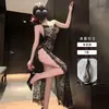 Cony Ropa Interior Sexy Transparente de Encaje Conjunto Chica Deseo Puro Tentación Abertura Camisón Ropa de Dormir Sin Quitar