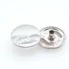 Hebilla metálica de cuatro piezas al por mayor con patrón patrón hebilla oculta de doble cara de 1.5 cm color chaqueta de plumas botones planos para mujer