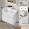 Baño Tamaño Pequeño Gabinete de Baño Balcón Cerámica Lavabo Todo en Uno Espacio Aluminio Espacial Mesa de Lavado Espacio Pequeño Mini Mesa de Lavado