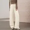 2026 Calça Casual Feminina Cintura Alta Estilo Nuvem Modal Outono Novo Estilo Emagrecedora Amiga da Pele Estilo Temperamento Petite