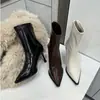 Tacones Altos Puntiagudos para Mujer 2026 Otoño/Invierno Nuevos Botines Estilo Coreano Adelgazantes Diseño con Sentido Tacón Fino Botines de Tobillo Negro Elegantes Botines Individuales