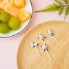 Tenedor de Fruta de Panda Infantil Transfronterizo Dibujos Animados Mini Portátil Forma de Animal Juego de Pinchos Decoración de Fruta