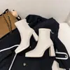 Promoção Relâmpago Botas Skinny Francesas Novas Botas Plataforma Impermeáveis para Pessoas Baixas Botas de Salto Alto para Tornozelo Botas Chunky Femininas Botas Martin Outono Inverno