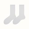 Calcetines Grises con Pelo para Mujer Colocación de Verano Zapatos Pequeños de Cuero Calcetines Blancos de Doble Aguja Estilo Coreano de Caña Media para Verano