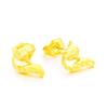 Pendientes de botón de zorro hada color arena dorada, pendientes de botón de zorro japoneses y coreanos para mujer, chapados en oro de 24 quilates, accesorios creativos de imitación de oro personalizados