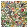 50 Pegatinas de Plantas y Frutas para Decorar Refrigeradores, Cuadernos, Maletas, Pegatinas Impermeables de Graffiti para Bricolaje