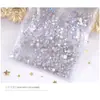 Venta Caliente Transfronteriza 1440 Piezas de Decoraciones para Uñas, Tamaños Mixtos en Bolsas, Vidrio de Cristal DIY Brillantes Coloridos de Fondo Plano