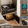 Mesita de noche inteligente de madera maciza con caja fuerte integrada, nuevo modelo 2026, caja fuerte pequeña para uso en dormitorio del hogar