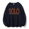 Sudadera de Felpa Nueva de Invierno 2025 para Hombre, Estilo Americano Estampado Trendy Ins Chaqueta Holgada, Top de Cuello Redondo Estilo Pareja