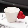 Bonito Regalo de Inauguración de Casa, Taza de Café con Forma de Corazón, Taza de Cerámica, Taza Linda y Creativa para la Sala de Estar, Par de Tazas para Pareja